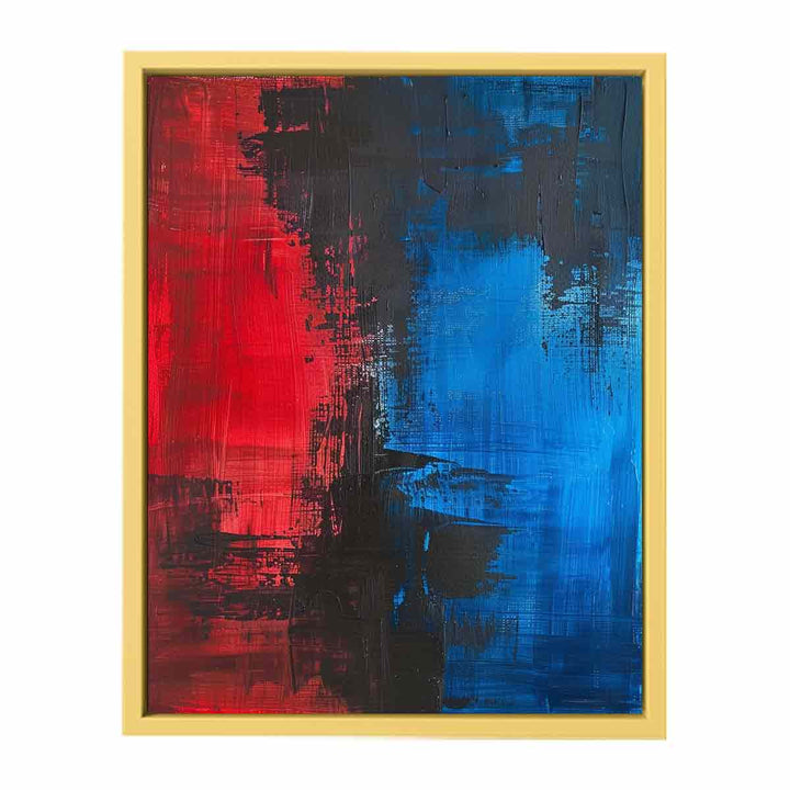 Red Blue Painting  Streched canvas