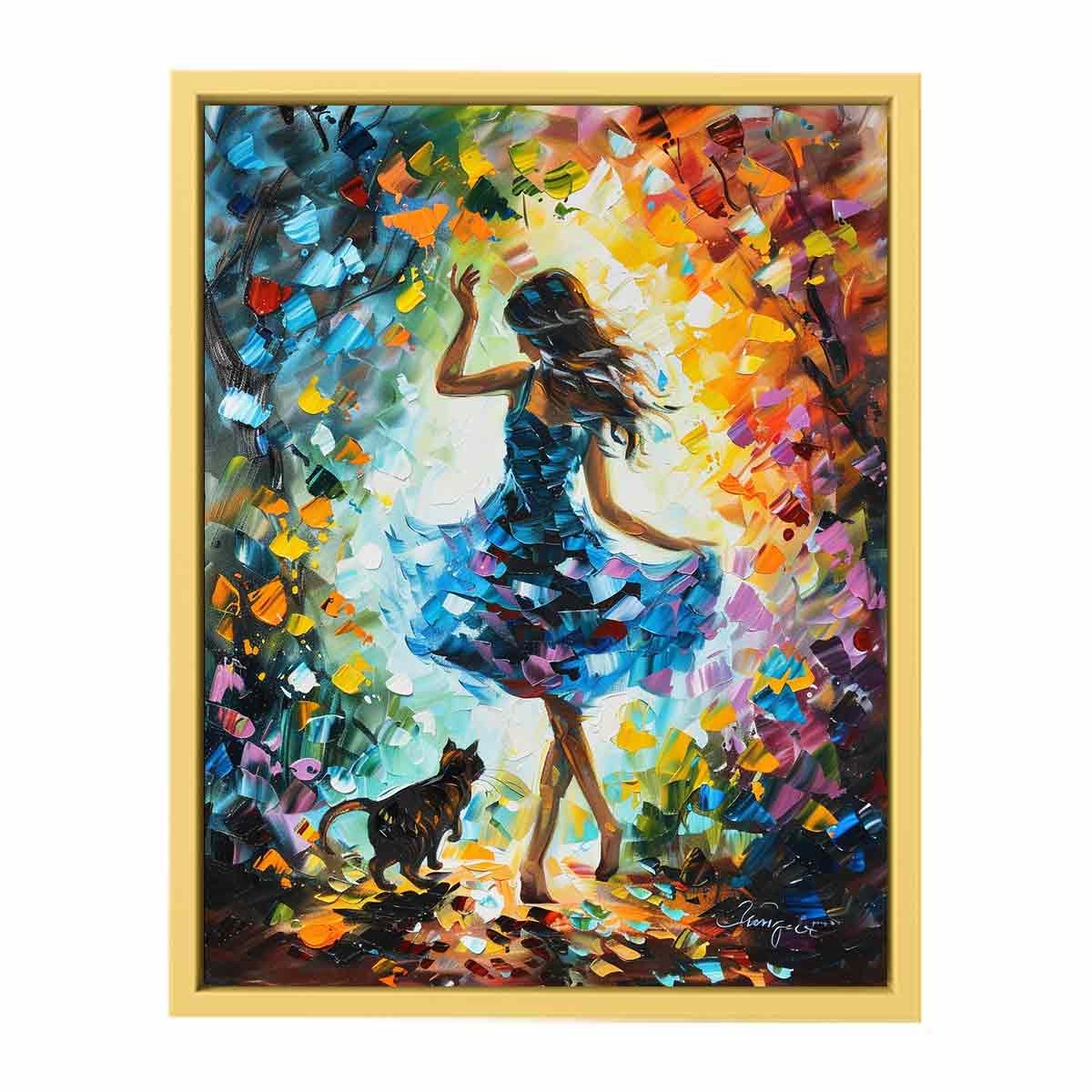 Dance With My Cat  Streched canvas