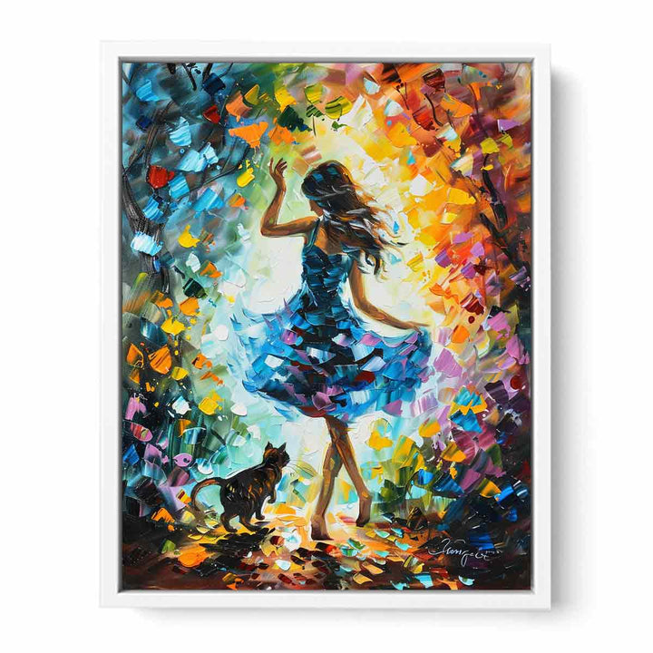 Dance With My Cat Framed Print