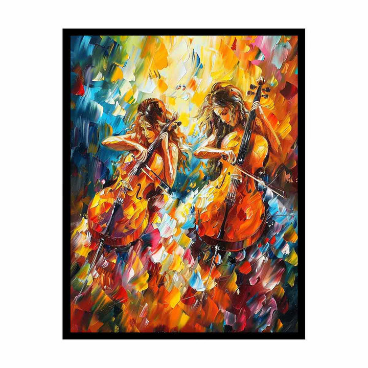 Music ViolIn Painting  Canvas Print