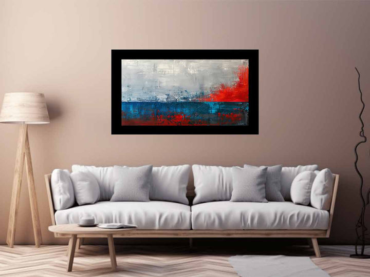Red Blue Abstract Art  Painting