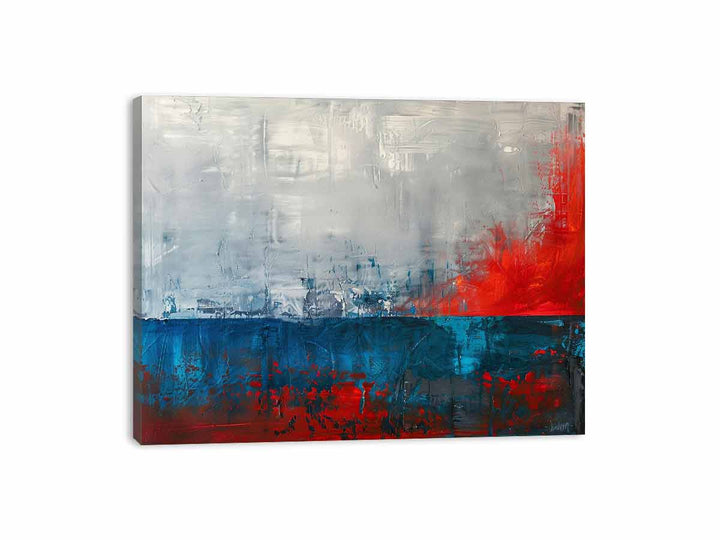 Red Blue Abstract Art  Painting