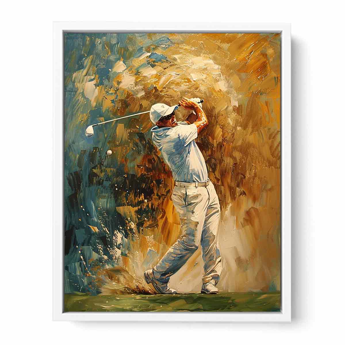 Golf Shot Painting  Framed Print