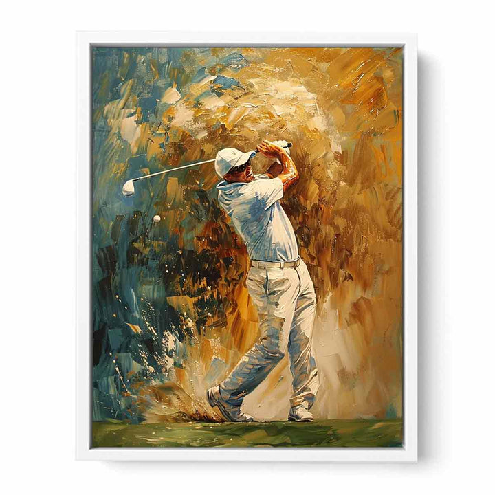 Golf Shot Painting  Framed Print