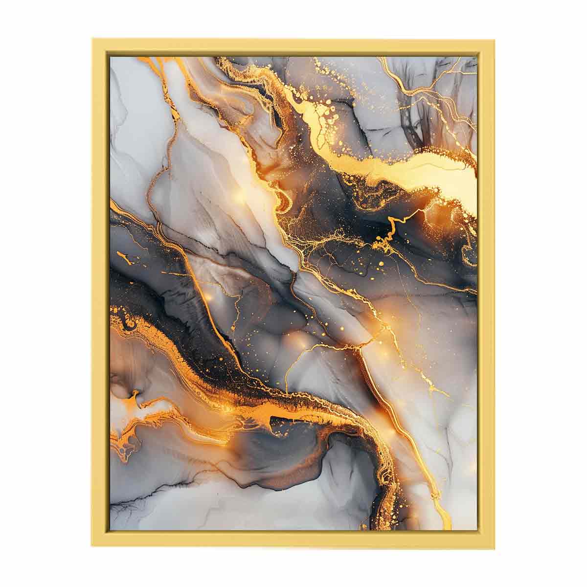 Black Gold Marble Art  Streched canvas
