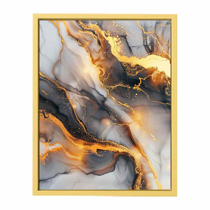 Black Gold Marble Art  Streched canvas