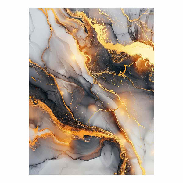 Black Gold Marble Art