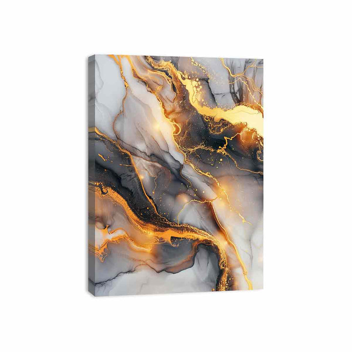Black Gold Marble Art Painting
