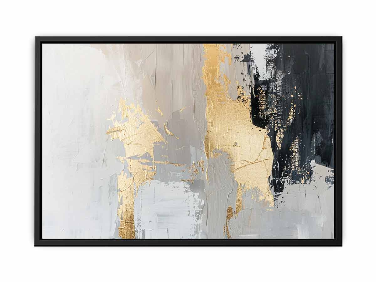 Black Gold Abstract  Canvas Print