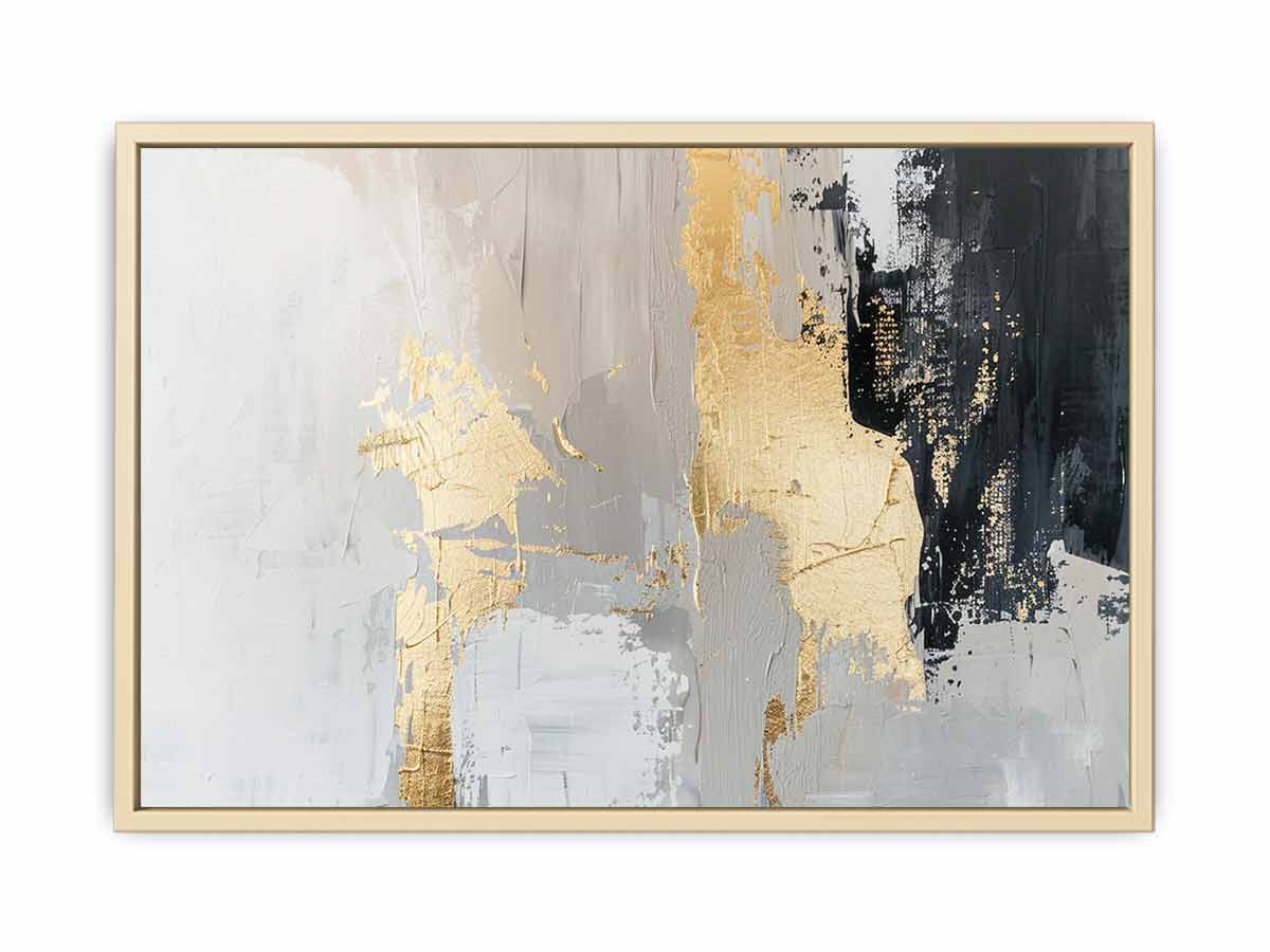 Black Gold Abstract  Art Print