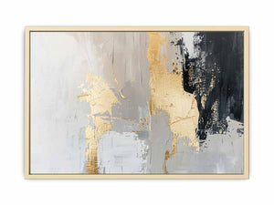 Black Gold Abstract  Art Print