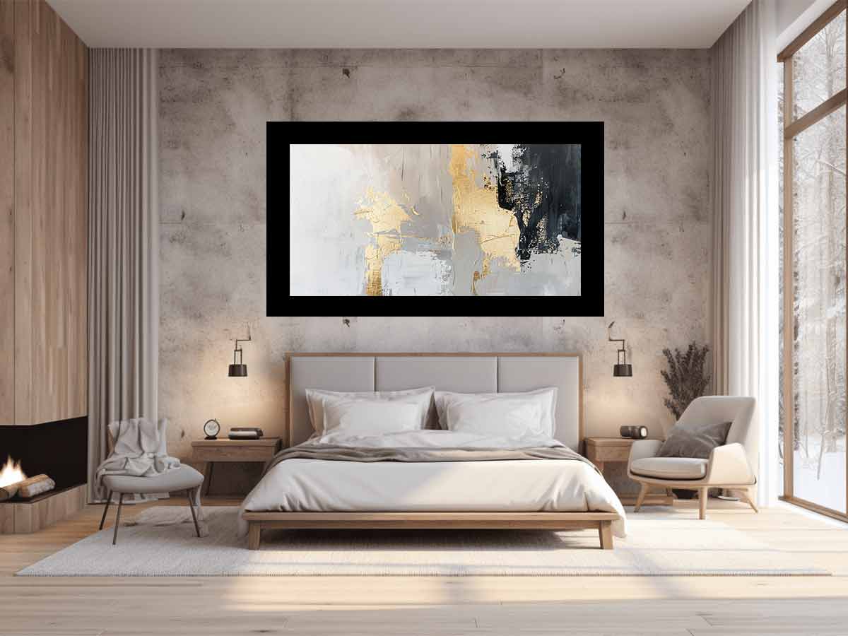 Black Gold Abstract Painting