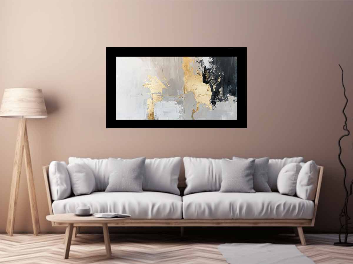 Black Gold Abstract Painting