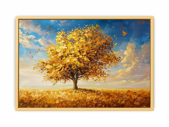 Gold Tree Painting   Streched canvas