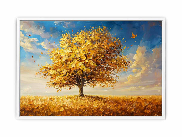 Gold Tree Painting  Framed Print