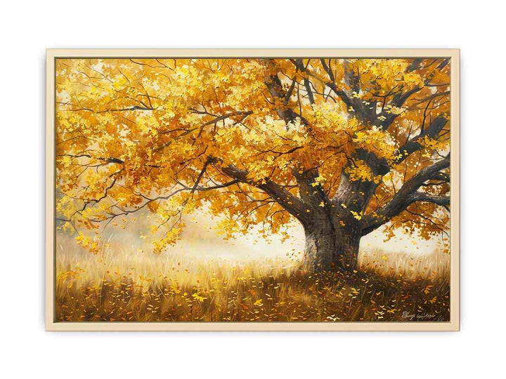 Golden Tree Painting   Art Print