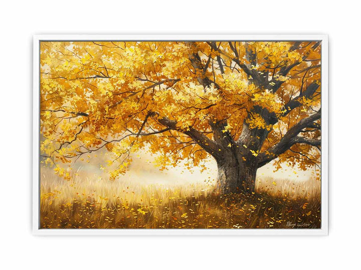 Golden Tree Painting  Framed Print