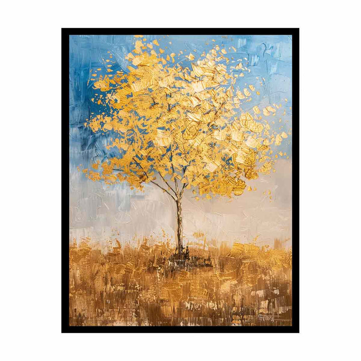 Gold Tree Painting  Canvas Print