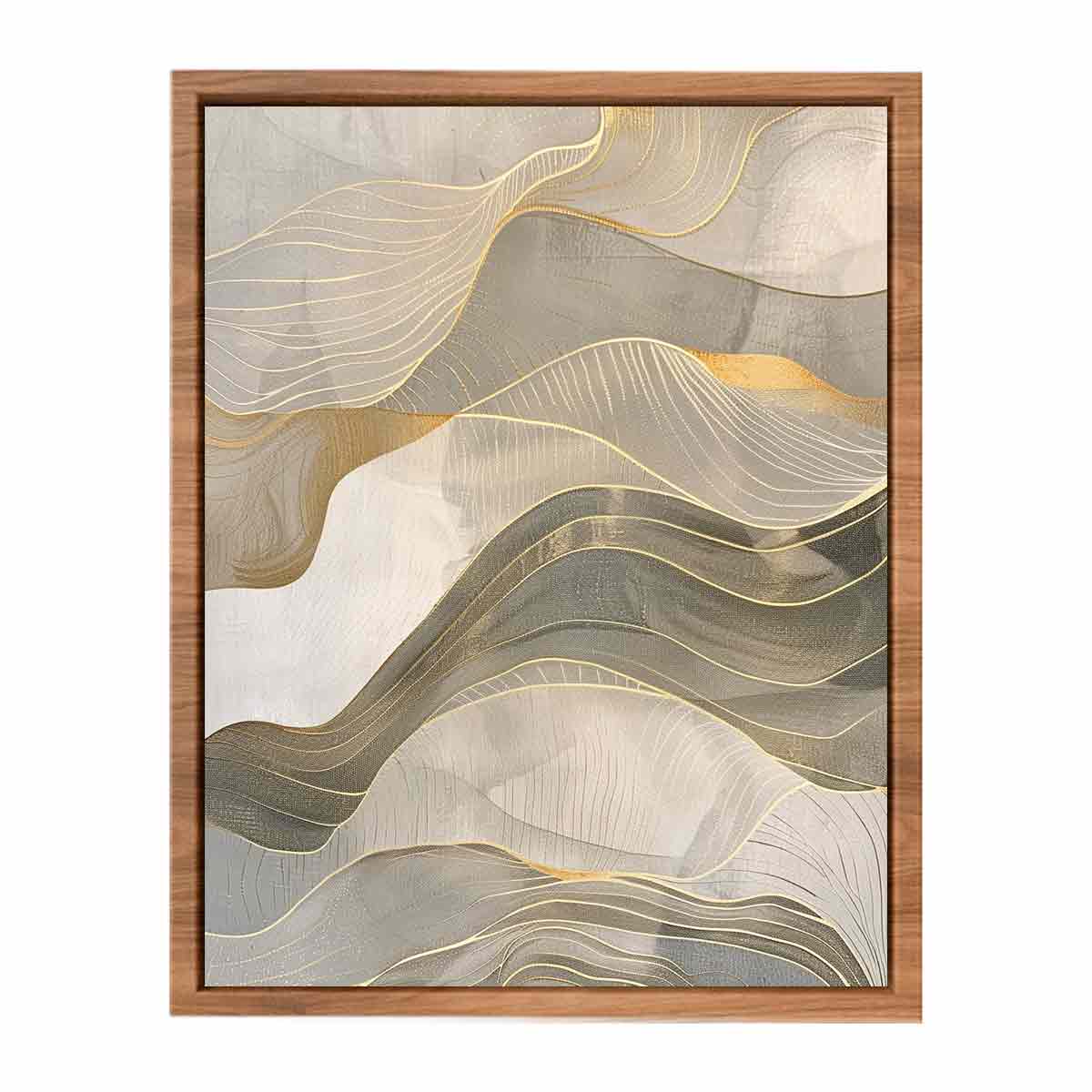 Gold Waves Poster