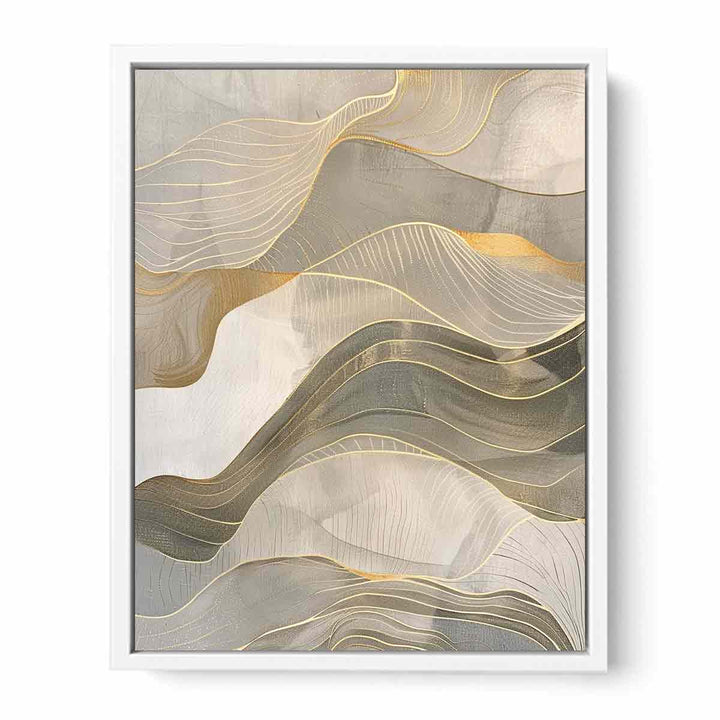 Gold Waves Framed Print