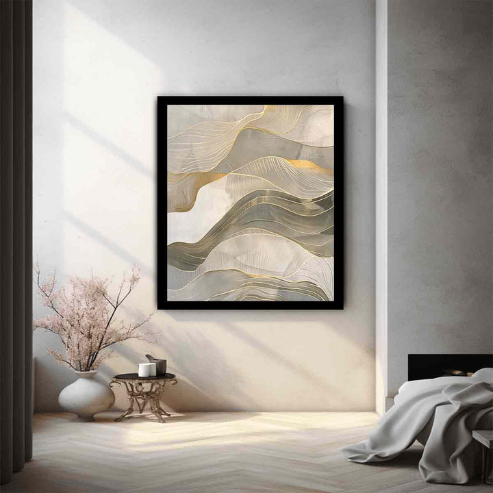 Gold Waves Painting