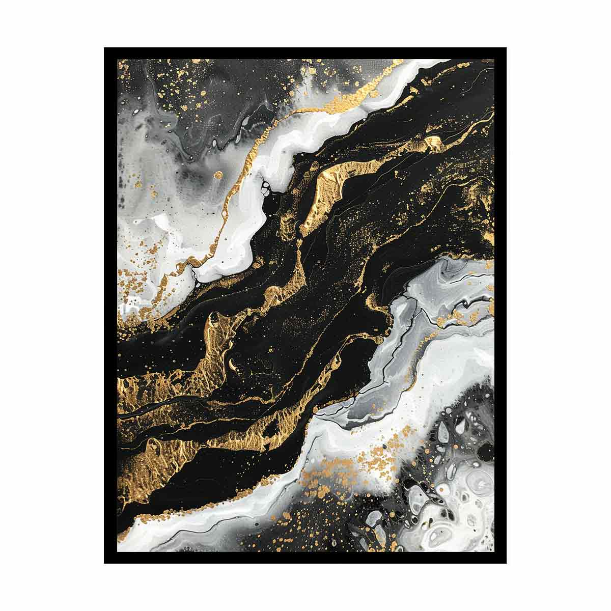 Black Gold Art   Canvas Print