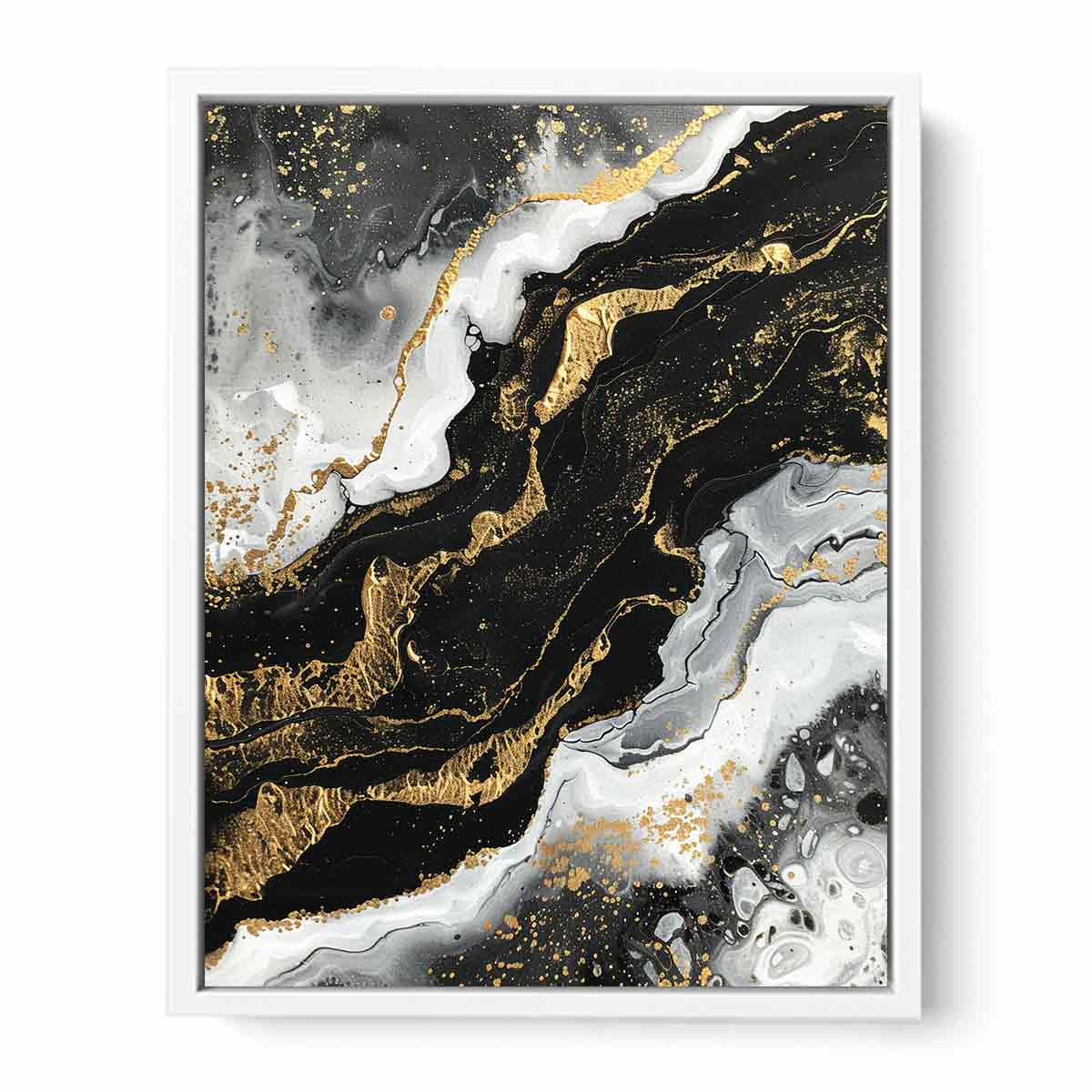 Black Gold Art  Framed Print
