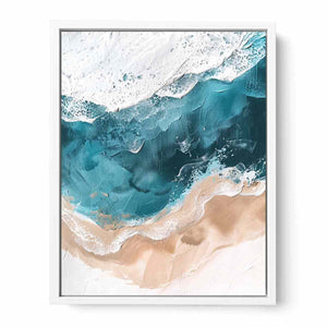 Tricolor Ocean Painting Framed Print