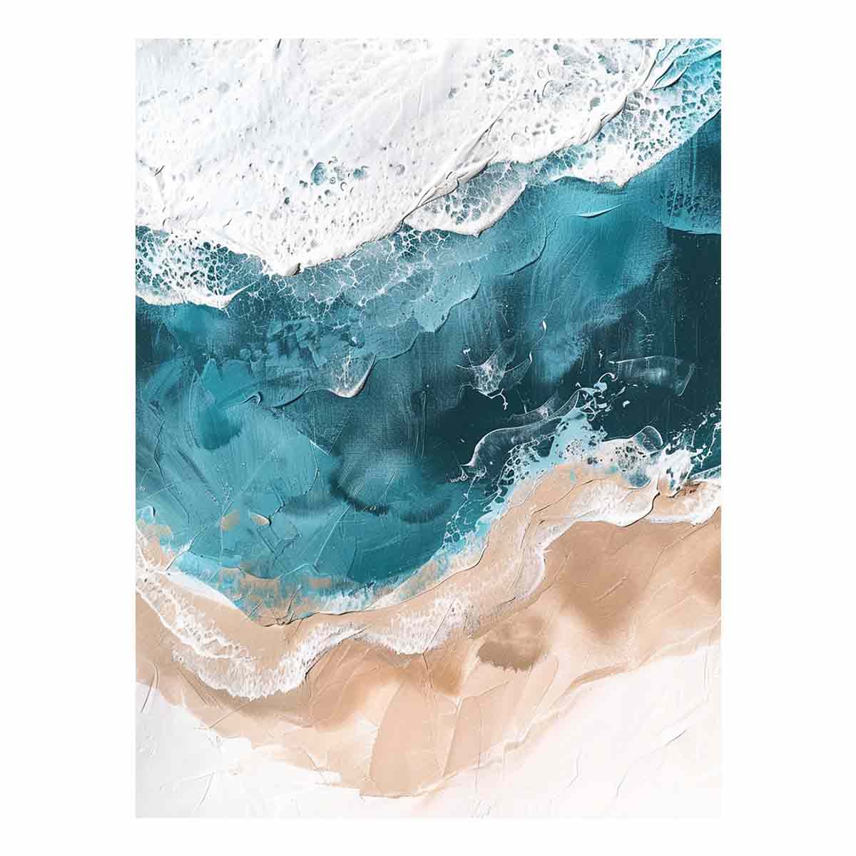 Tricolor Ocean Painting