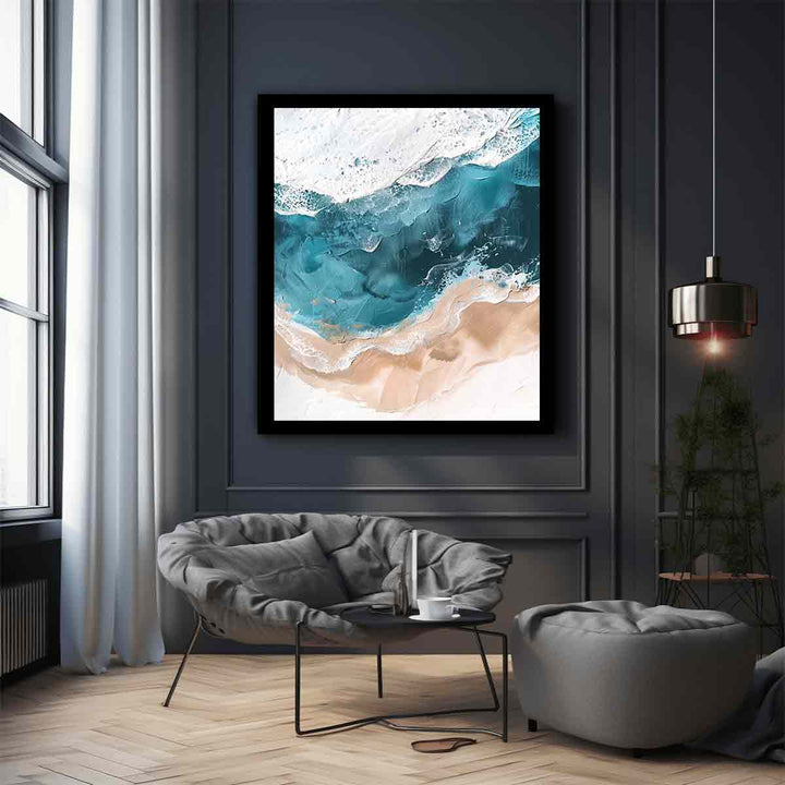 Tricolor Ocean Painting