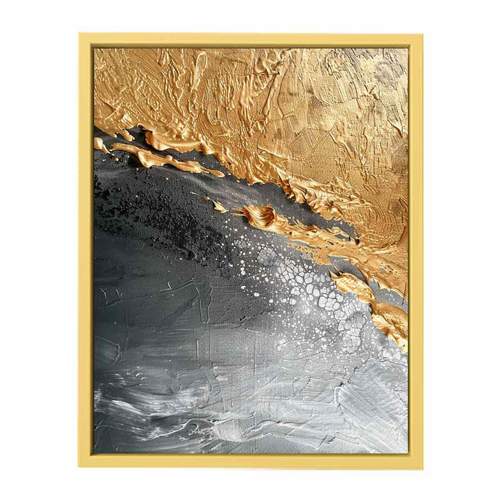 Abstract Gold Beach  Streched canvas