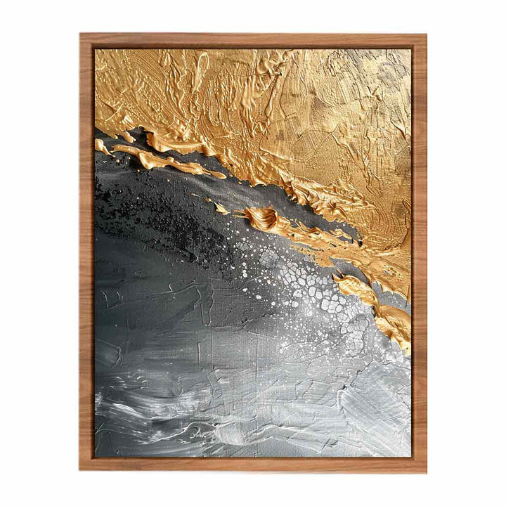 Abstract Gold Beach Poster