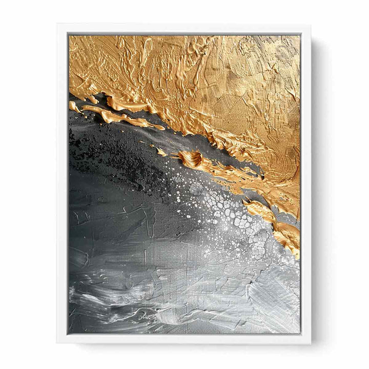 Abstract Gold Beach Framed Print