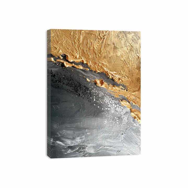 Abstract Gold Beach Painting