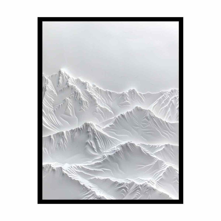 Snow Mountian Painting  Canvas Print
