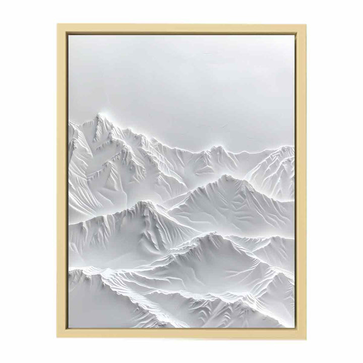Snow Mountian Painting  Art Print