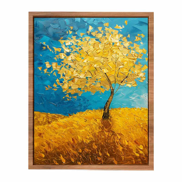 Golden Tree Painting Poster