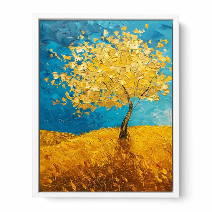 Golden Tree Painting Framed Print