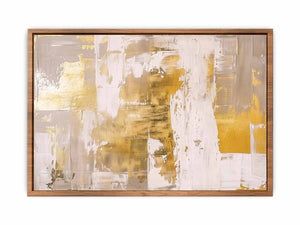 White Gold Abstract Art Poster