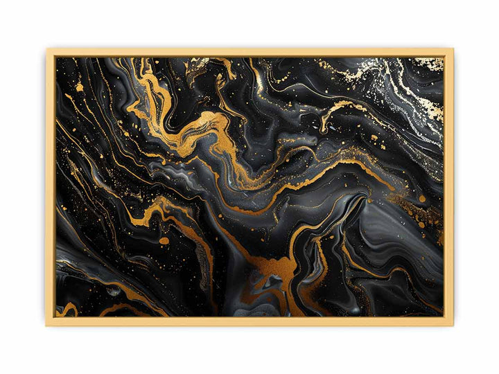 Black Gold  Marble Art  Streched canvas