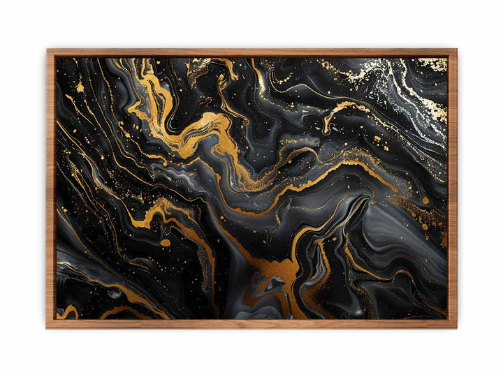 Black Gold  Marble Art Poster
