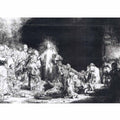 The Little Children Being Brought to Jesus, The 100 Guilder Print 1647-49