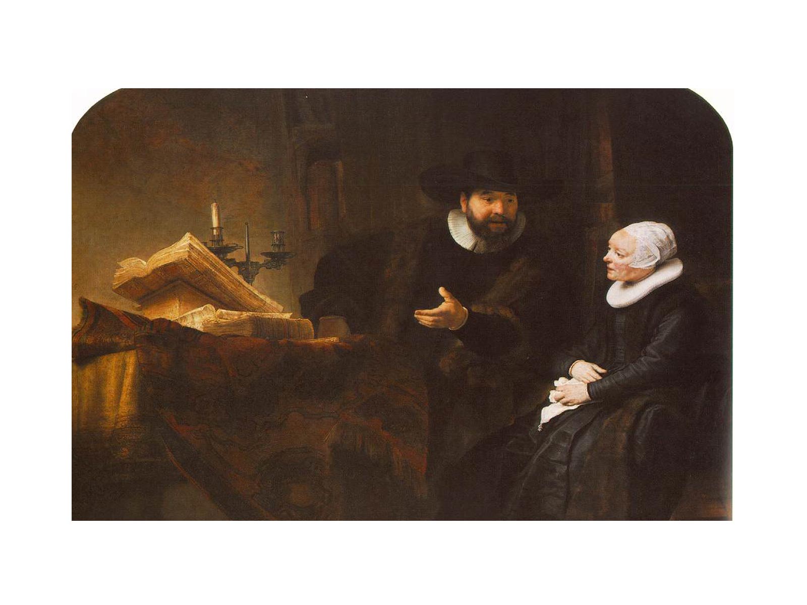 The Mennonite Minister Cornelis Claesz. Anslo in Conversation with his Wife, Aaltje 1641
