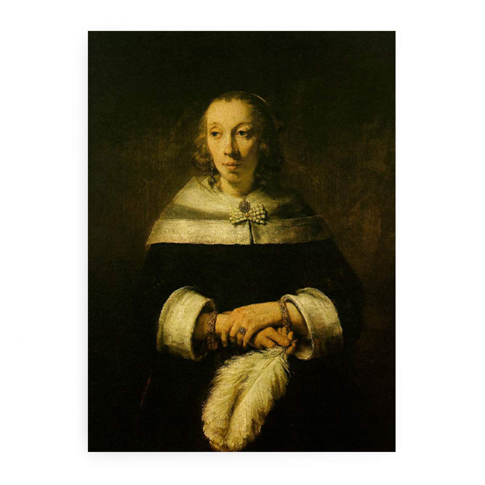 Portrait of a Lady with an Ostrich-Feather Fan c. 1660