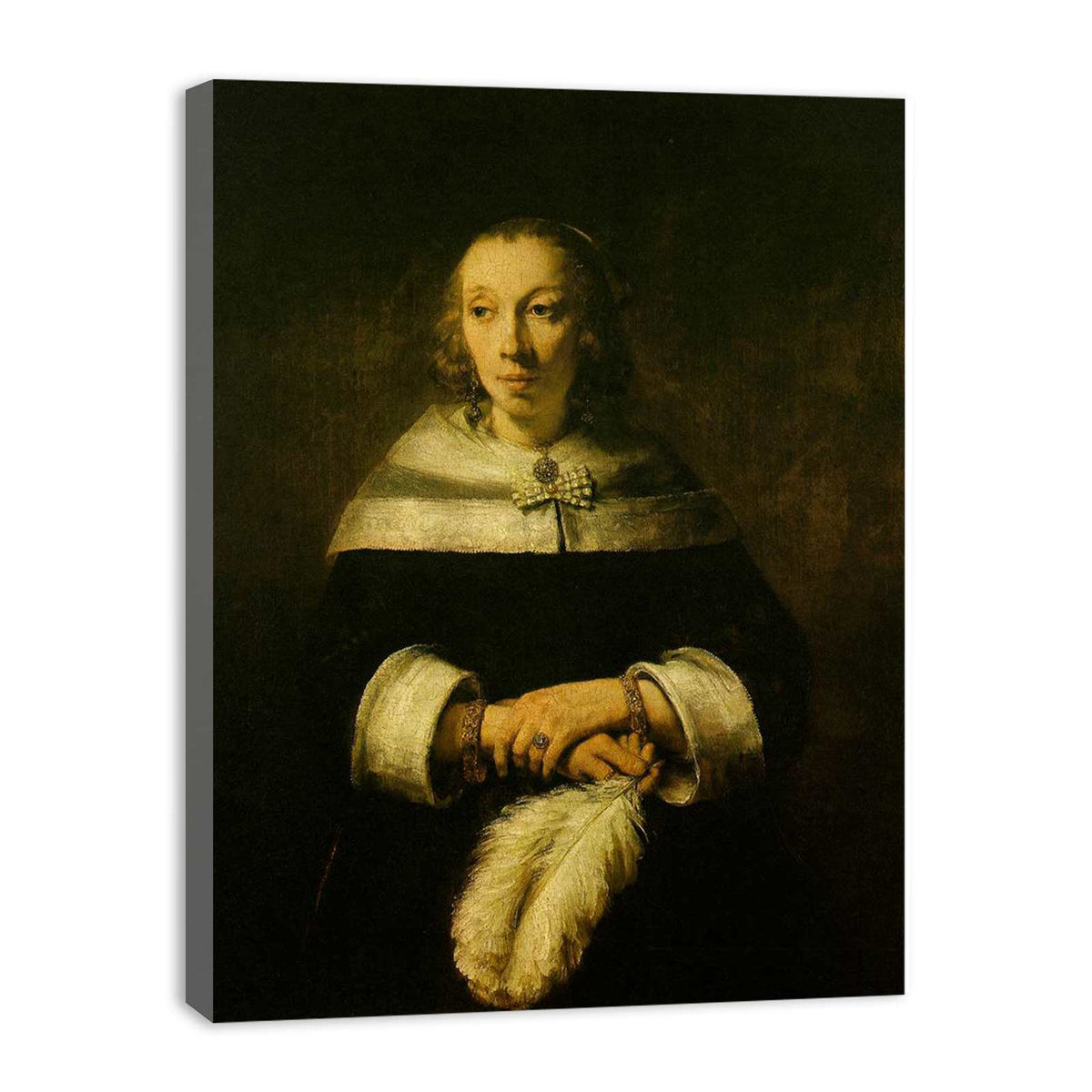 Portrait of a Lady with an Ostrich-Feather Fan c. 1660
