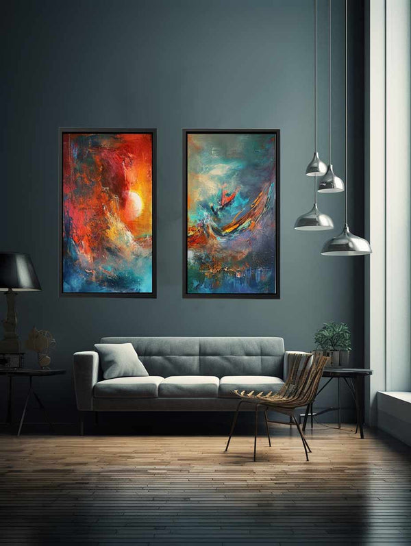 2 Piece Abstract Wall Art