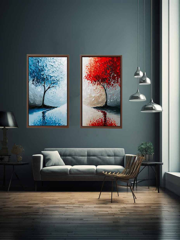 Floating Trees framed art