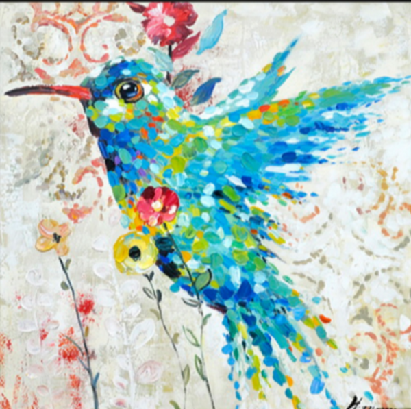 Humming Bird Hand Painted Original Painting