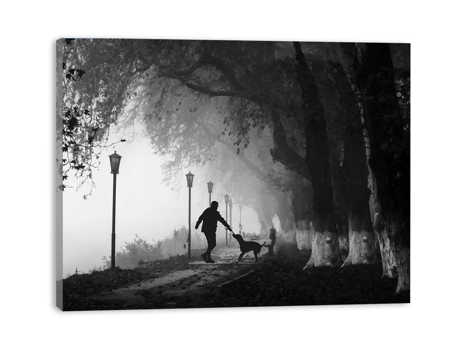 Wal with the Dog Painitng