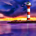 Beautiful Lighthouse Painting